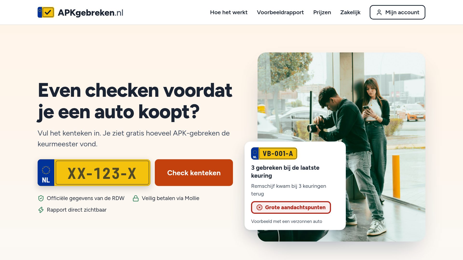 Voorbeeld van een website die ik bouwde